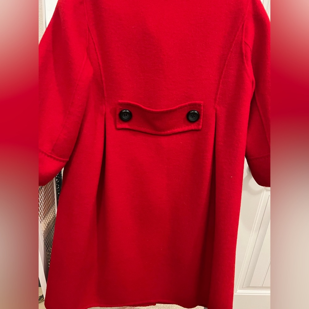 Red wool coat - Picture 4 of 5